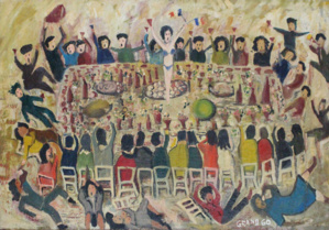 349 Gauderique Grand Le festin de Balthazar (1960), adjugé 700 euros 349 Gauderique Grand Le festin de Balthazar (1960), adjugé 700 euros