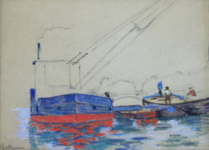 50 Armand Guillaumin Péniches sur la Seine 50 Armand Guillaumin Péniches sur la Seine