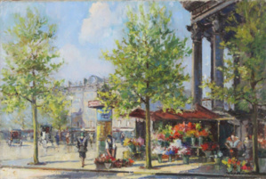 52 Georges Lapchine Marché aux fleurs près de la Madeleine, Paris, Adjugé 6500 euros 52 Georges Lapchine Marché aux fleurs près de la Madeleine, Paris, Adjugé 6500 euros