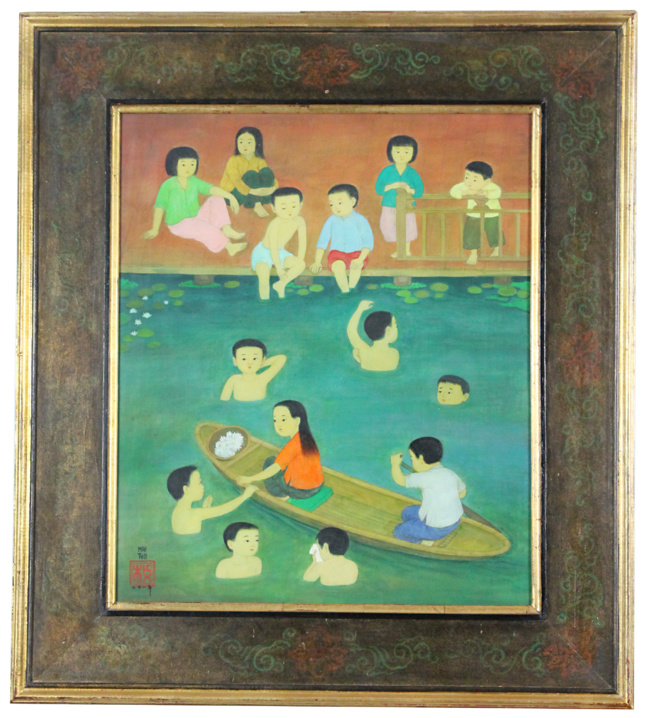 MAÏ THU, Les enfants au bain, adjugé 75 000 euros MAÏ THU, Les enfants au bain, adjugé 75 000 euros