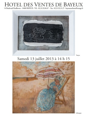 Grande Vente Samedi 13 juillet 2013 - Hôtel des Ventes de Bayeux Grande Vente Samedi 13 juillet 2013 - Hôtel des Ventes de Bayeux