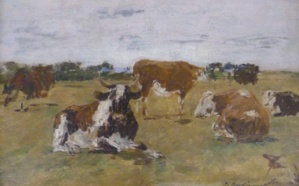 Eugène Boudin - Les vaches Eugène Boudin - Les vaches