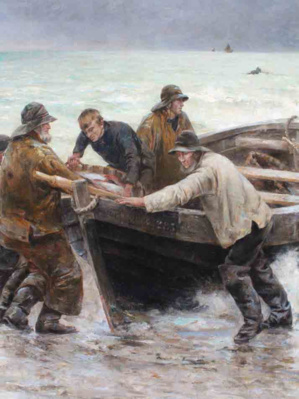 41 Léon Gustave RAVANNE Retour de pêche Cherbourg, Adjugé 10 200 41 Léon Gustave RAVANNE Retour de pêche Cherbourg, Adjugé 10 200