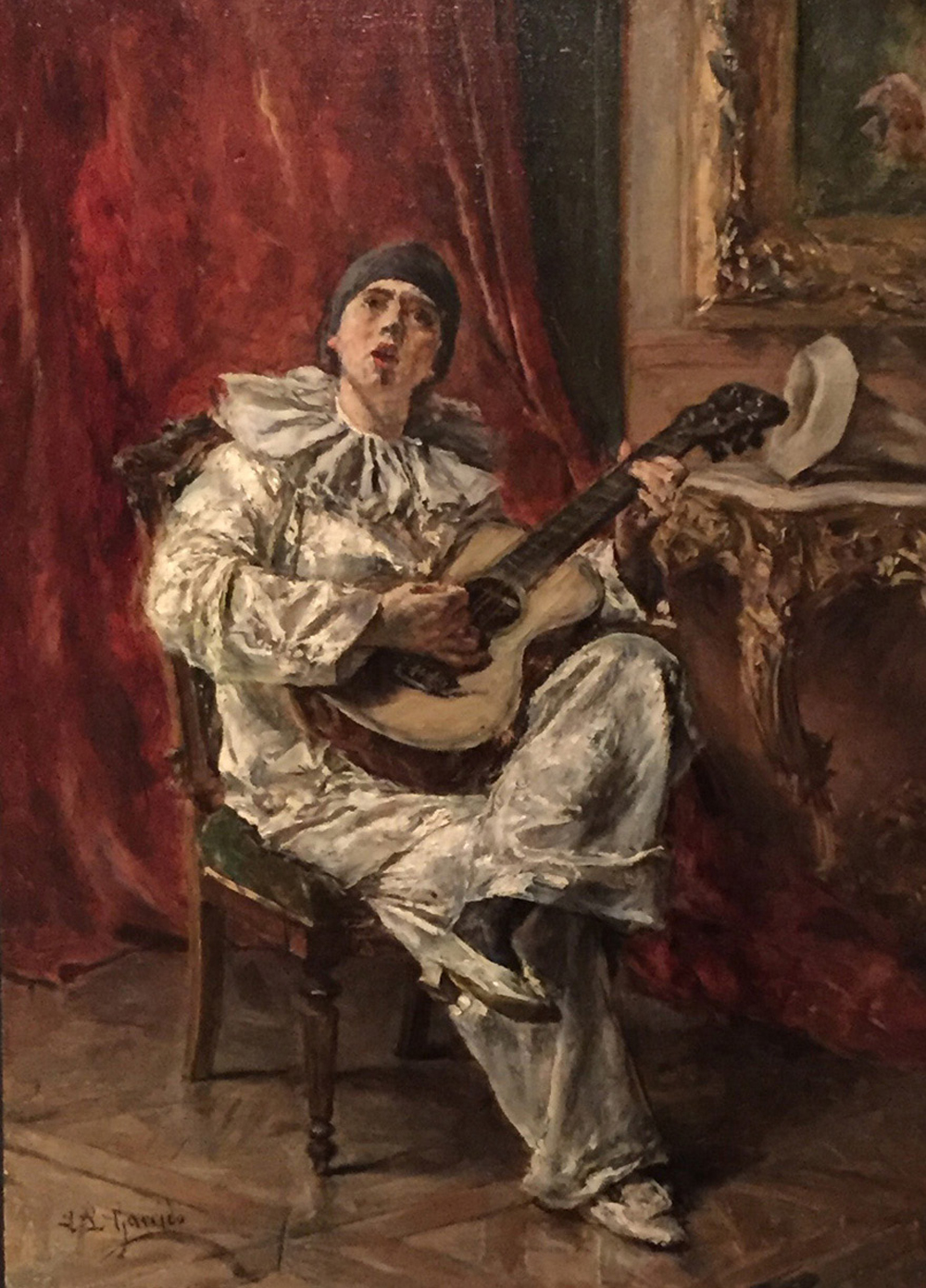 202 Edouard-Leon Garrido Pierrot à la guitare, adjugé 1 500 euros