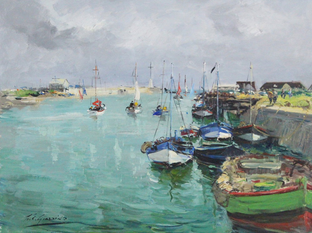 244 Edouard-Leon Garrido Courseulles, sortie du port, adjugé 2000 euros