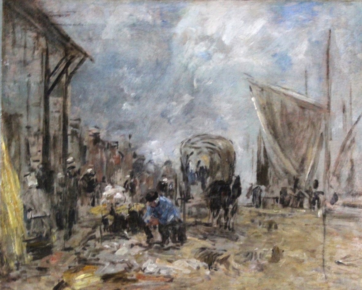 48 Eugène Boudin Scène de marché à Trouville Adjugé 14 800 euros