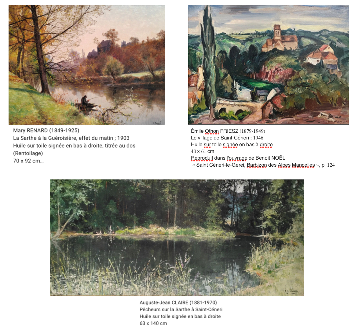 Samedi 14 juin 2025, très belle vente de 220 tableaux de l’école de Saint-Céneri chez Orne Enchères 